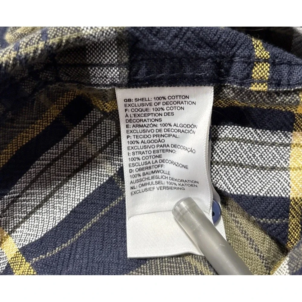 The North Face Men's Button Down Shirt Size Xl Multicolor‎ Plaid Green And Navy
